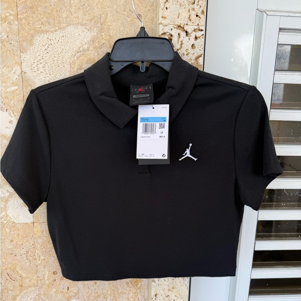 Jordan Black Polo Shirt with Logo